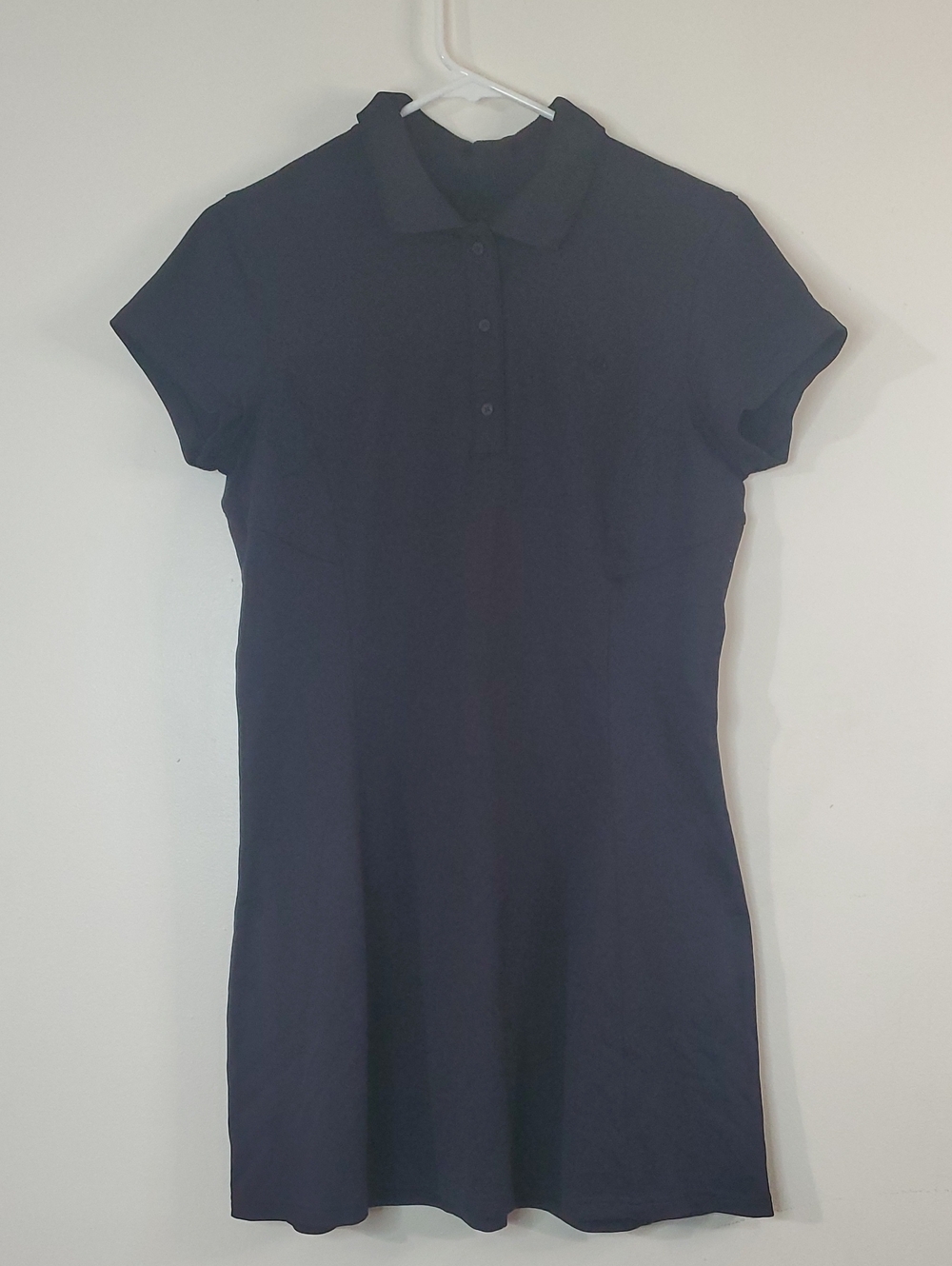 Lululemon Black Short Sleeve Polo Mini Dress Size S/M Golf Prep Sporty
